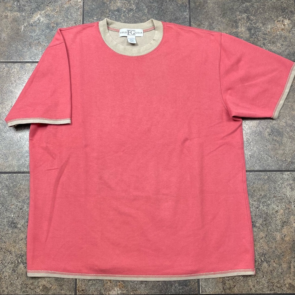 Men’s VTG Field Gear Short Sleeve Ringer T-Shirt Size XLT